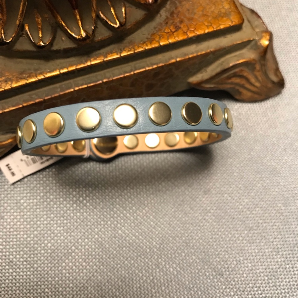 Coach Skinny Leather Stud Bracelet